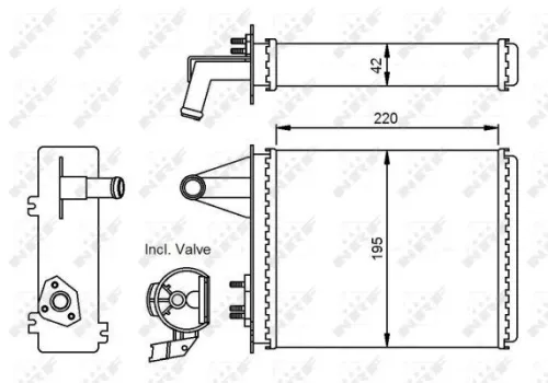 NRF Heat Exchanger, interior heating (53556)