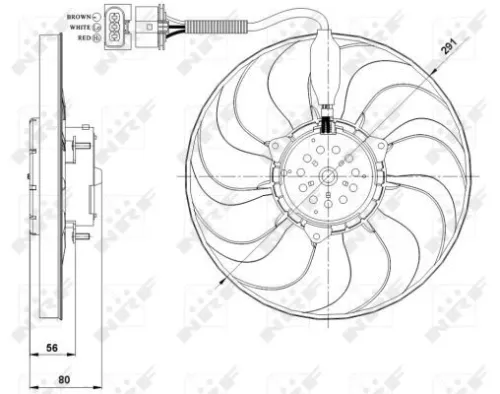 NRF Fan, engine cooling (47392)