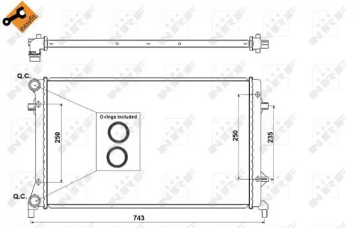 NRF Radiator, engine cooling (53404)