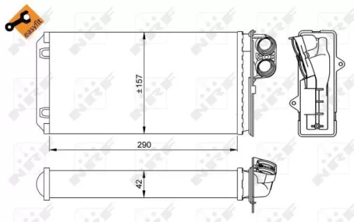 NRF Heat Exchanger, interior heating (58036)