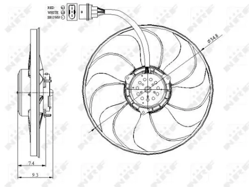 NRF Fan, engine cooling (47393)