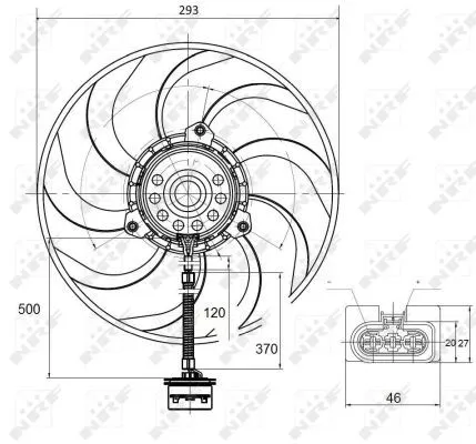 NRF Fan, engine cooling (47373)