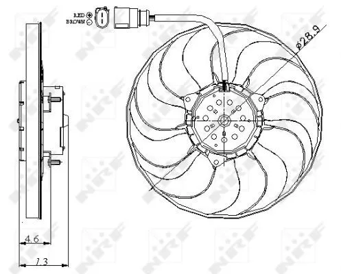 NRF Fan, engine cooling (47381)