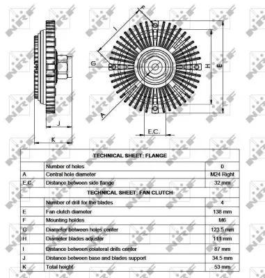 NRF Clutch, radiator fan (49520)
