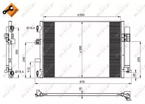 NRF Condenser, air conditioning (350210)