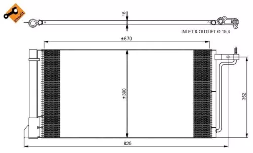 NRF Condenser, air conditioning (350051)