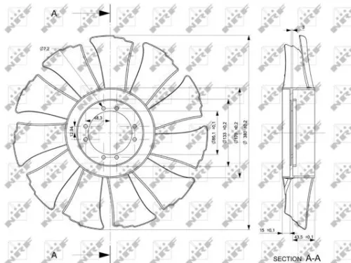 NRF Fan Wheel, engine cooling (49846)
