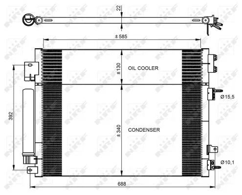 NRF Condenser, air conditioning (350088)