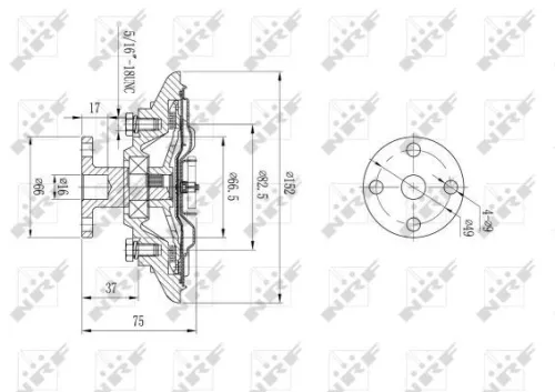 NRF Clutch, radiator fan (49592)