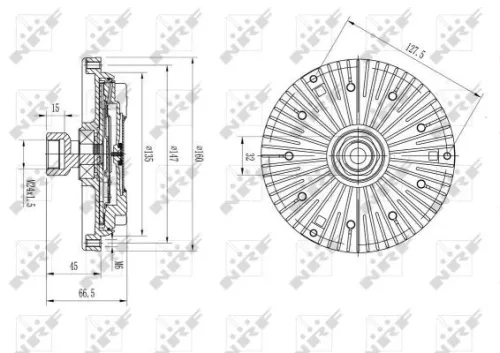 NRF Clutch, radiator fan (49582)