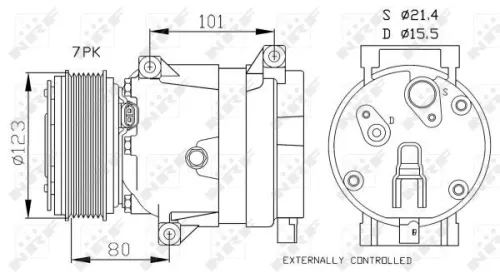 NRF Compressor, air conditioning (32872)