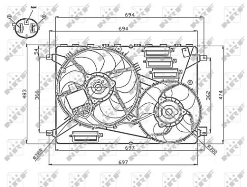 NRF Fan, engine cooling (47754)