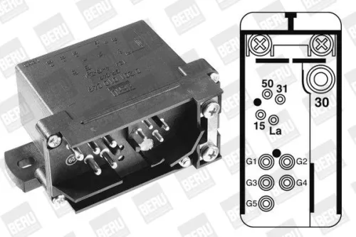 BorgWarner (BERU) Relay, glow plug system (GR049)