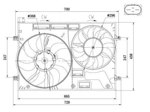 NRF Fan, engine cooling (47928)