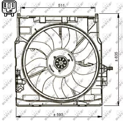 NRF Fan, engine cooling (47734)