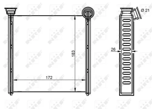 NRF Heat Exchanger, interior heating (54342)