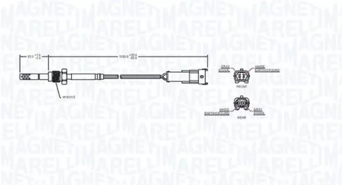 MAGNETI MARELLI Sensor, exhaust gas temperature (172000237010)