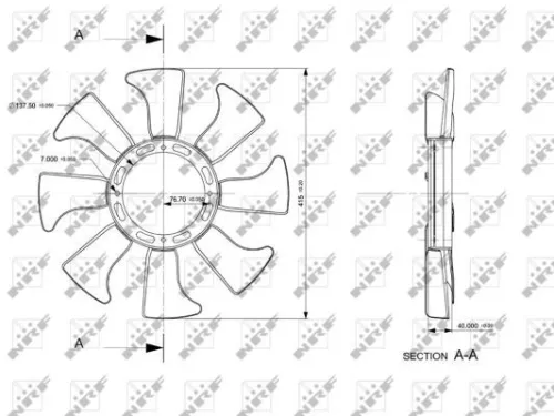 NRF Fan Wheel, engine cooling (49867)