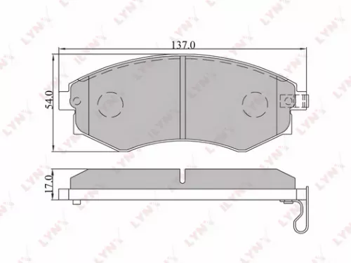 Disc brake pads, front