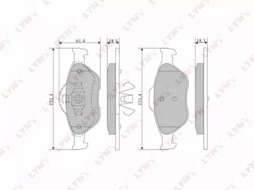 Disc brake pads, front