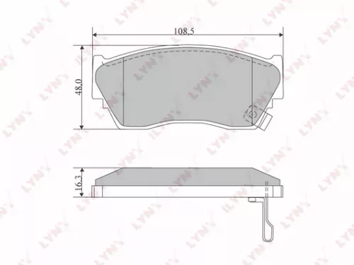 Disc brake pads, front