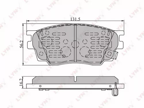 Disc brake pads, front