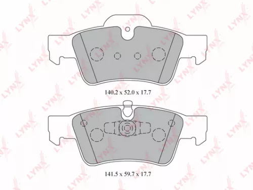 Disc brake pads, rear