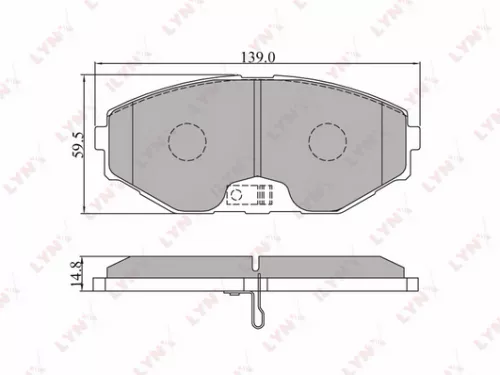 Disc brake pads, front