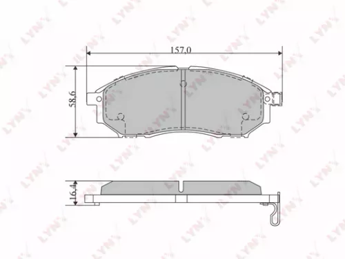 LYNXAUTO Disc brake pads, front (BD-5725)