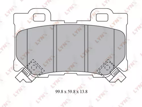 LYNXAUTO Disc brake pads, rear (BD-5743)