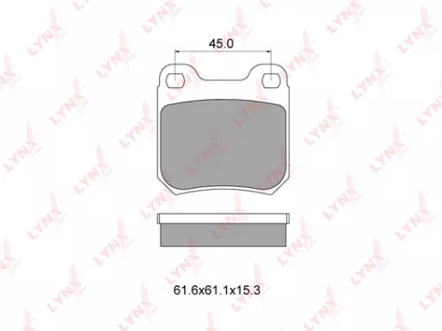 Disc brake pads, rear