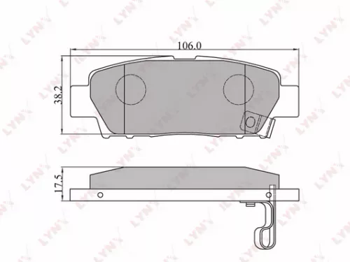 Disc brake pads, rear