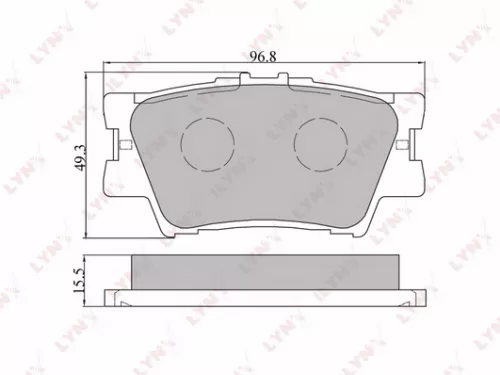 LYNXAUTO Disc brake pads, rear (BD-7532)