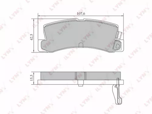 Disc brake pads, rear