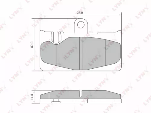 LYNXAUTO Disc brake pads, rear (BD-7569)