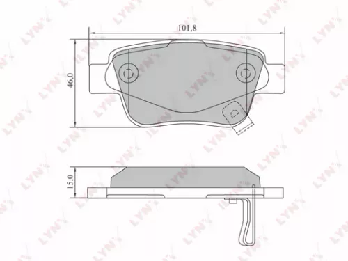 LYNXAUTO Disc brake pads, rear (BD-7577)