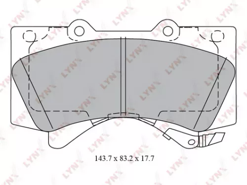LYNXAUTO Disc brake pads, front (BD-7580)
