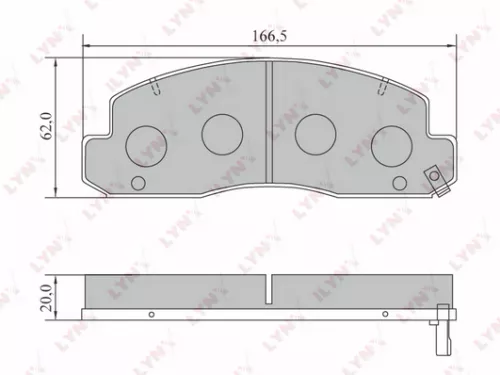 Disc brake pads, front