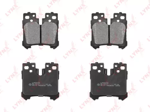 Disc brake pads, rear