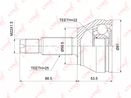 LYNXAUTO CV-Joint, outer (CO-3017)