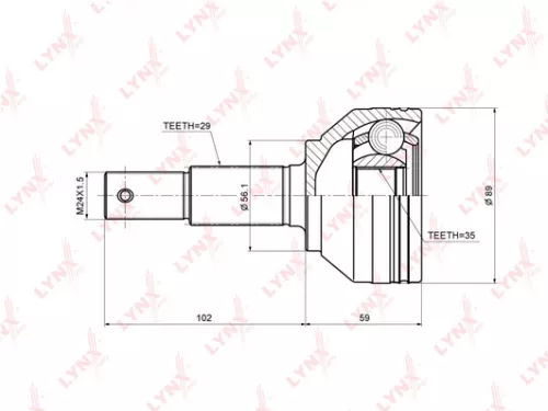 LYNXAUTO CV-Joint, outer (CO-3703)