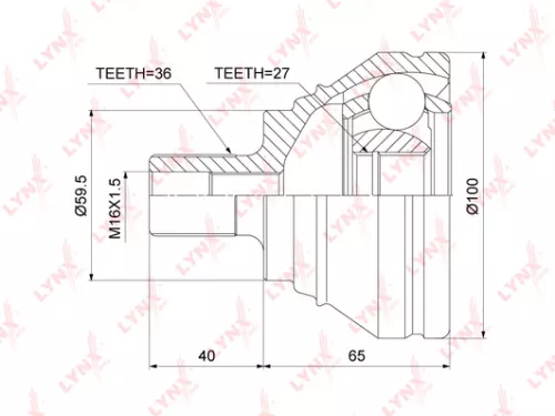 LYNXAUTO CV-Joint, outer (CO-3821)
