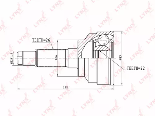 LYNXAUTO CV-Joint, outer (CO-4403)