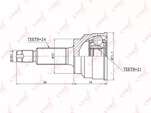 LYNXAUTO CV-Joint, outer (CO-5109)
