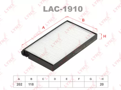 LYNXAUTO Cabin filter (x2) (LAC-1910)