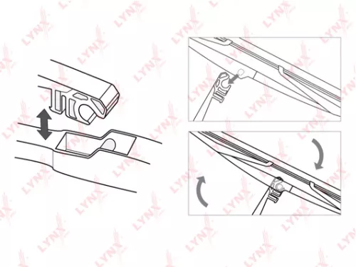 LYNXAUTO Rear wiper blade, 350mm (LR35E)