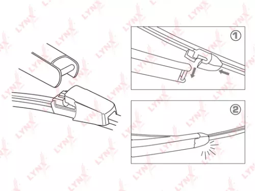 LYNXAUTO Rear wiper blade, 400mm (LR40P)