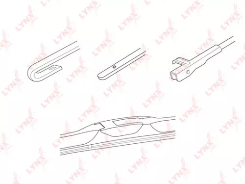 Hybrid wiper blade, 500mm