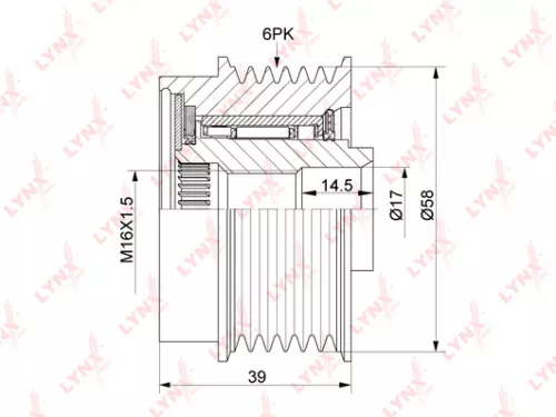 Alternator freewheel clutch