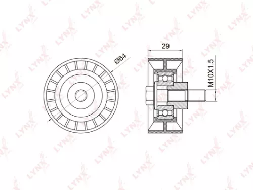 Deflection/Guide pulley, timing belt